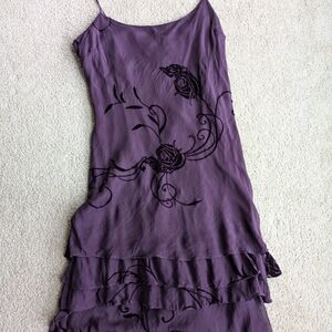 Elegant Purple Sleeveless Dress